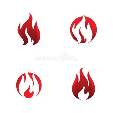 Fire Flame Logo Design Vector Template Stock Vector Illustration Of