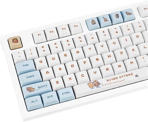 Amazon Gekucap Custom Keycaps Keys Otter Themed Cute Blue Pbt