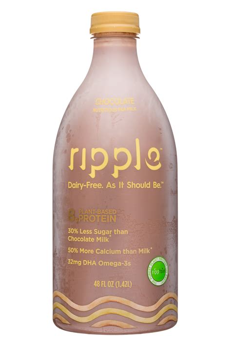 Chocolate Pea Milk 48oz Ripple Foods BevNET Product Review