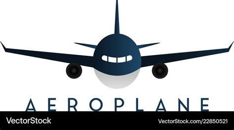 Plane front side graphic design template Vector Image