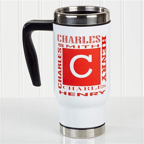 Personalized Commuter Travel Mug Name Style