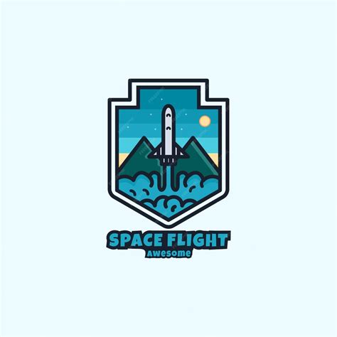 Premium Vector Space Flight Logo