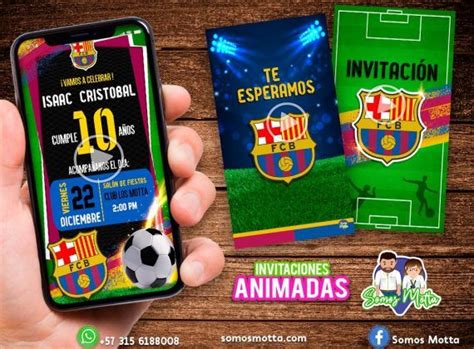 Tarjeta De Invitaci N Digital Equipo Barcelona Fc Futbol Barcelona