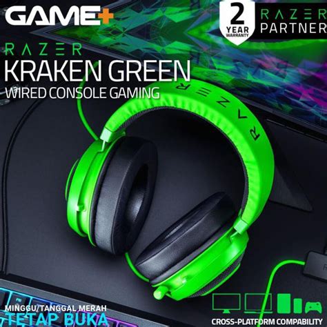 Jual Razer Kraken Green Multi Platform Wired Gaming Headset Shopee