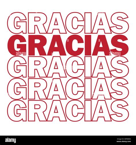 Gracias Thank You In Spanish Vector Motivating Modern Print And