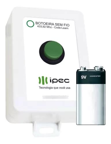 Botoeira O Sem Fio Ipec Bateria V Mhz Parcelamento Sem Juros