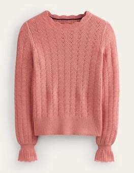 Pointelle Stitch Sweater Rosetta Blush Boden Us