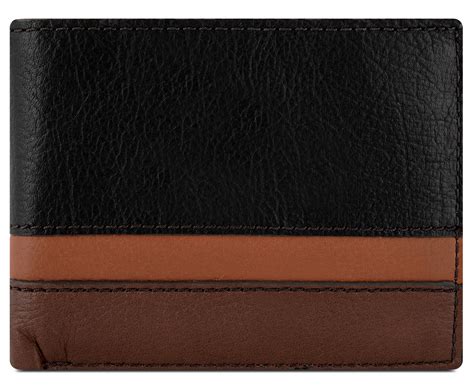 Fossil Easton RFID International Traveller Trifold Wallet Black Multi