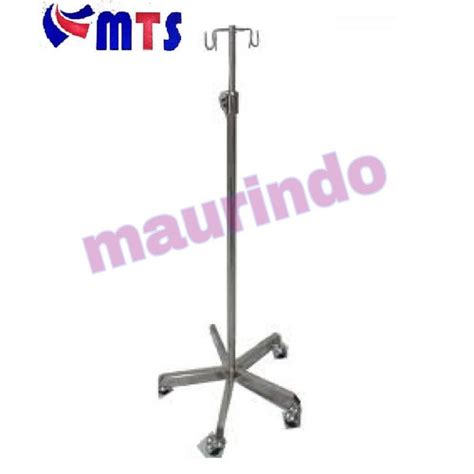 Jual Tiang Infus Kaki 5 Roda Full Stainless Steel Standar Standard