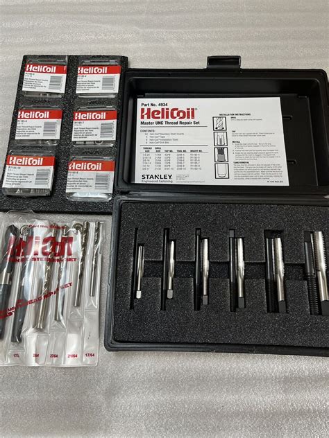 Helicoil Master Thread Repair Kit New Unc