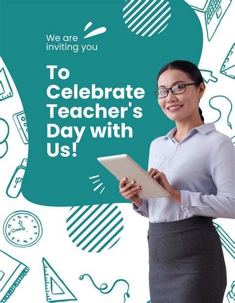 Free Teacher S Day Invitation Flyer Template Edit Online And Download