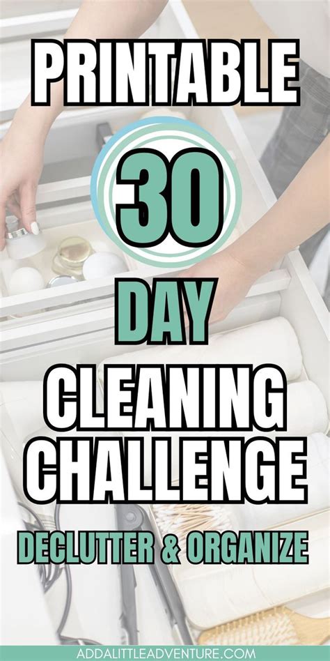 Day Declutter Challenge Free Printable Schedule In