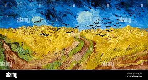 Wheatfield with crows by van gogh hi-res stock photography and images ...