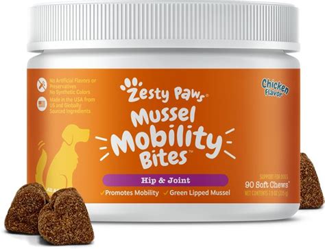 Zesty Paws Select Elements Mussel Mobility Bites Chicken Flavored Soft