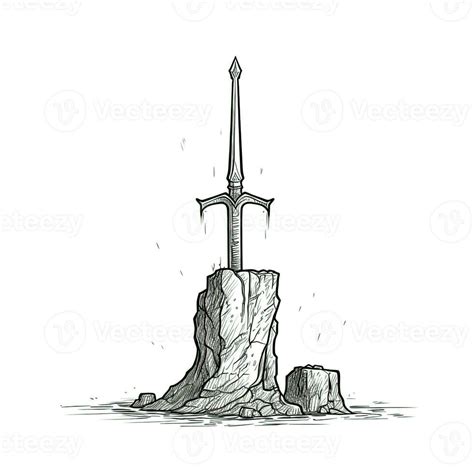 kg Excalibur sword in the stone ai generated 26116647 Stock Photo at Vecteezy