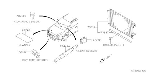 2024 Subaru Crosstrek Ambient Air Temperature Sensor Frame Active