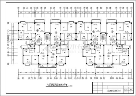 某地六层带跃层住宅楼建筑给排水施工图居住建筑土木在线