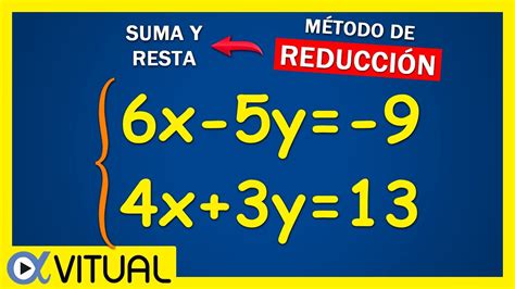 Cómo resolver SISTEMA de ECUACIONES de 2x2 Método de REDUCCIÓN