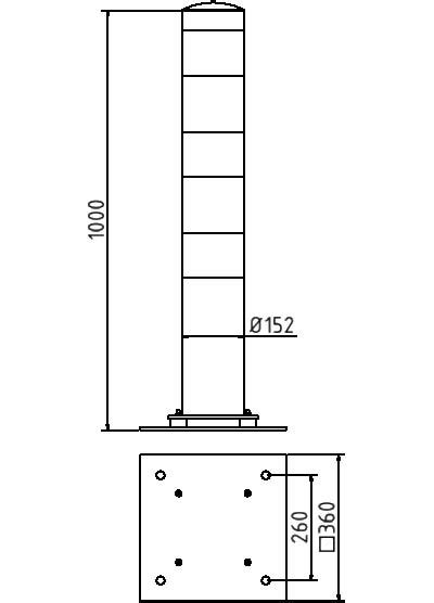 Elastischer Stahlpoller Als Rammschutz Mm Fintabo