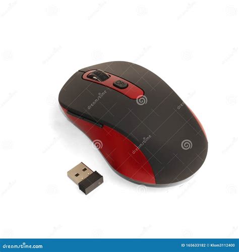 Wireless Mouse Black With Red Stock Photo Image Of Wireless Blue