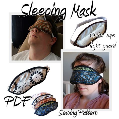 Sleeping Eye Mask Pdf Sewing Pattern With Instructions For Hot Etsy