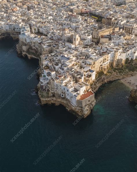 Aerial View Of Polignano A Mare Bari Puglia Italy Stock Image