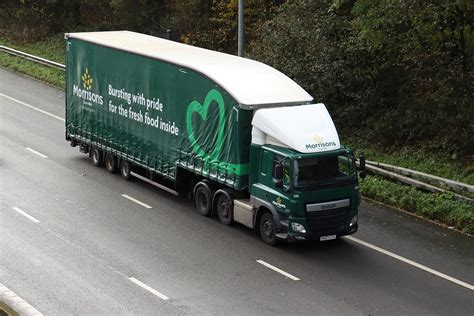 Morrisons DAF CF PE67CTX M6 Wigan Near Jct 27 Grimmys Truck Photos