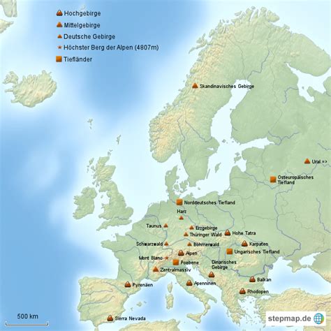 Gebirge Europas von EricJ97 - Landkarte für Europa