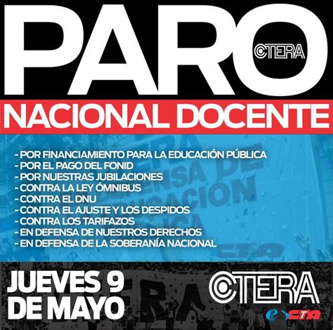 Paro General De La Cgt Del 9 De Mayo Qué Pasará Con Los Servicios De