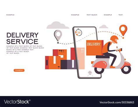 Online delivery service Royalty Free Vector Image