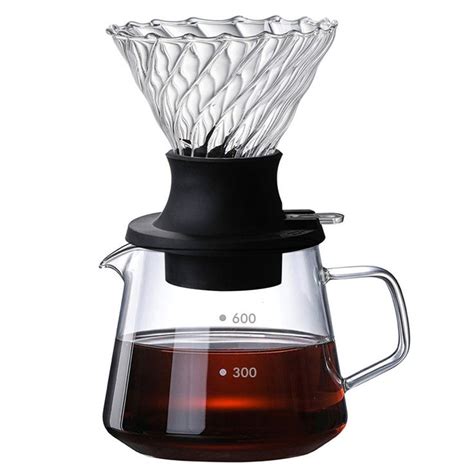 Immersion Dripper Switch Glass V Pour Over Coffee Maker V Shape Drip