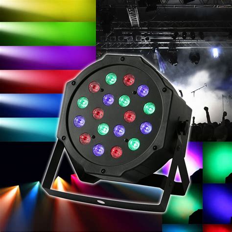 Zimtown Par Can 18 RGB LED Stage Light Disco DJ Bar Effect UP Lighting