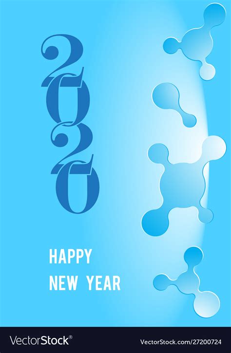 Holiday greetings for happy new year 2020 Vector Image