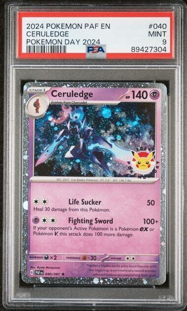 Ceruledge 040 Paldean Fates Pokemon Day 2024 Promo PSA 9 EBay