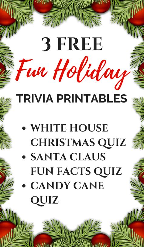 Fun Christmas Trivia Printables - My Pinterventures