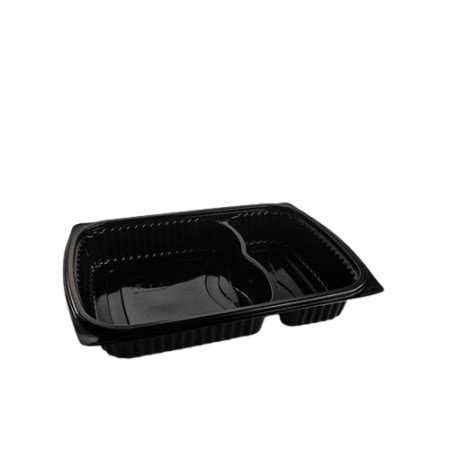 Somoplast Black Compartment Microwavable Take Away Container