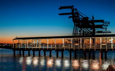 Free Images Sea Water Ocean Dock Sky Sunset Bridge Night Pier