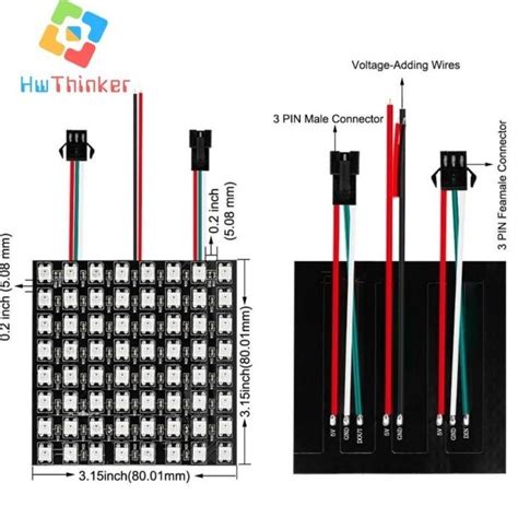 Jual Ws2812b 8x8 Matrix 5v 64 Bit Leds Flexible Panel Light Led Rgb Ws2812 Shopee Indonesia