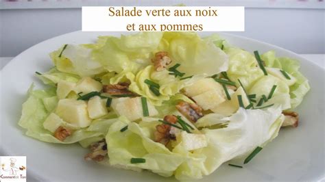 Salade Verte Aux Noix Et Aux Pommes Recette De Salade Facile Youtube