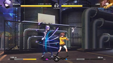 UNDER NIGHT IN BIRTH II Sys Celes Byakuya Vs Linne CPU V CPU 4