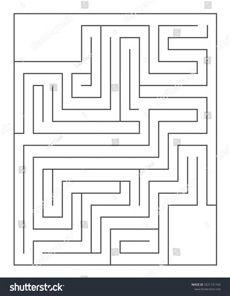 Vector Maze Template Blank Black White Stock Vector Royalty Free 1821131165 Shutterstock