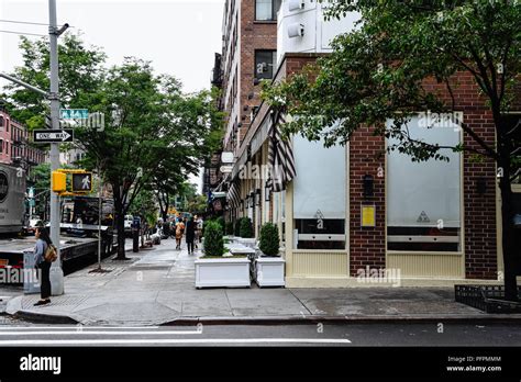 New York City Usa June 21 2018 Hells Kitchen Street Scene Hells