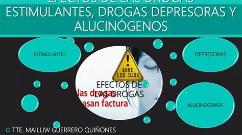 Efectos Drogas Estimulantes Depresoras Alucinógenos Ppt