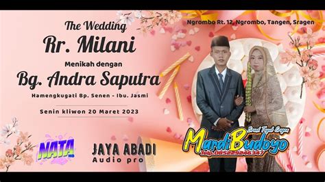 LIVE Tayub Mardi Budoyo Wedding Milani Andra Jaya Abadi Pro