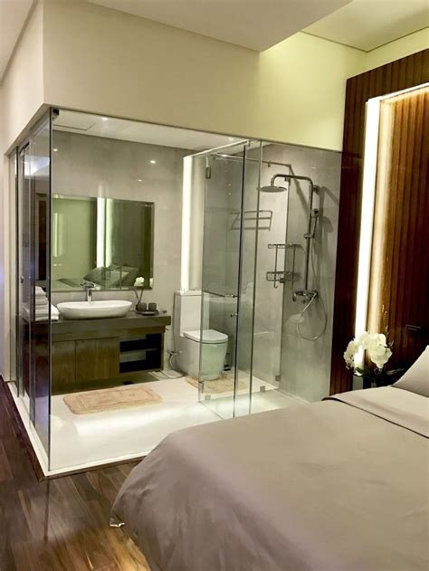 Modern Bathroom Design With Glass Walled Shower