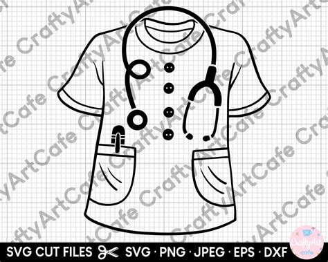 Doctor Scrub Svg Nurse Scrub Svg Scrub Svg Png Eps Dxf Cut Etsy