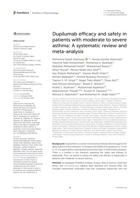 PDF Dupilumab Efficacy And Safety In Patients With Moderate To Severe