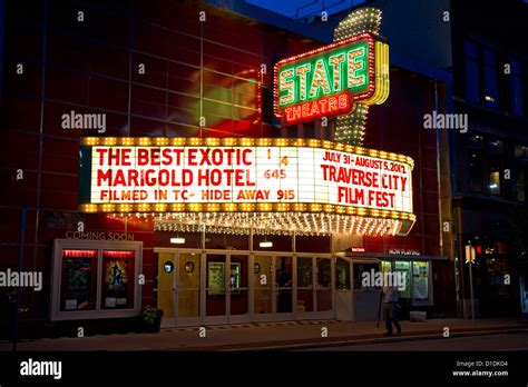 The State Theatre Marquee In Traverse City Michigan Usa Stock Photo