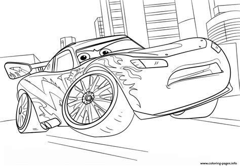 Lightning Mcqueen From Cars 3 Disney Coloring Page Printable