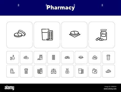 Pharmacy Icon Set Stock Vector Image And Art Alamy